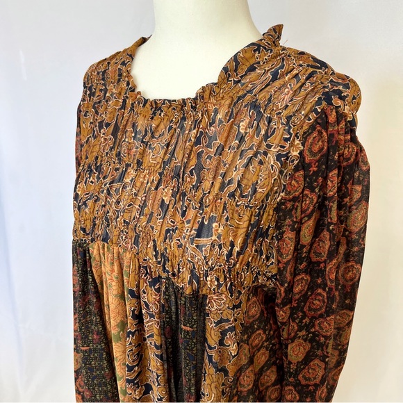 Free People Merrie Mix Print Tunic S+ Sandals - Picture 6 of 14